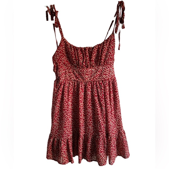 Princess Polly Bonnie Mini Dress- Maroon - Picture 1 of 2